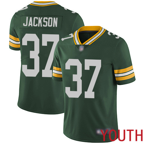 Green Bay Packers Limited Green Youth 37 Jackson Josh Home Jersey Nike NFL Vapor Untouchable